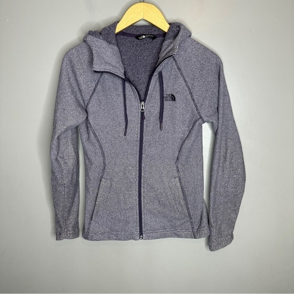 The north face purple striped  full zip hoodie - Picture 1 of 6